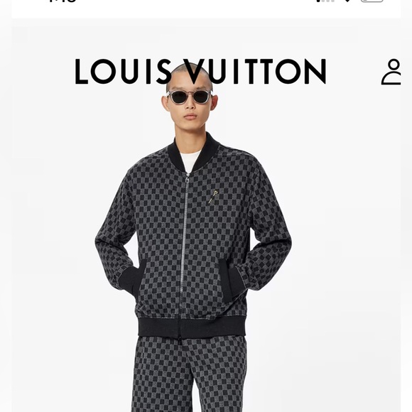 NWT  men's, Louis Vuitton checkered zip up cardigan - Picture 2 of 8